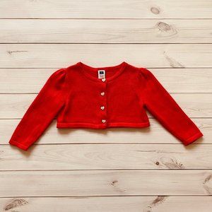 Janie and Jack Heart Cardigan 6-12 months VGUC